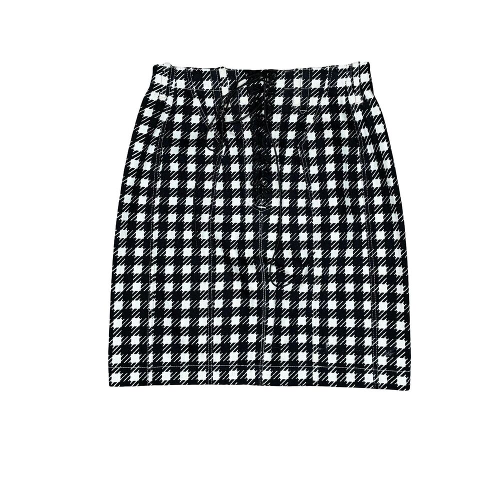 SS 1991 Azzedine Alaïa Tati cotton denim high waist pencil skirt size US 8 FR 40